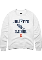 Shawn Juliette  Rally Illinois Fighting Illini Mens White NIL Sport Icon Track Long Sleeve Crew Sw..