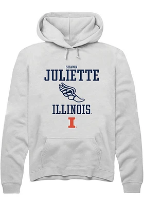 Shawn Juliette  Rally Illinois Fighting Illini Mens White NIL Sport Icon Track Long Sleeve Hoodie