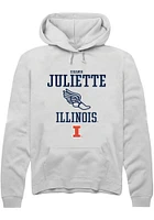Shawn Juliette  Rally Illinois Fighting Illini Mens White NIL Sport Icon Track Long Sleeve Hoodie