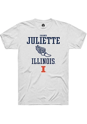 Shawn Juliette  Illinois Fighting Illini White Rally NIL Sport Icon Track Short Sleeve T Shirt