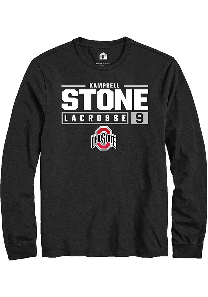 Kampbell Stone Ohio State Buckeyes Rally NIL Stacked Box Long Sleeve T Shirt