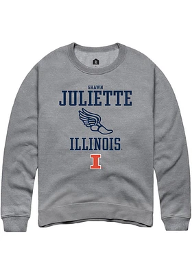 Shawn Juliette  Rally Illinois Fighting Illini Mens Graphite NIL Sport Icon Track Long Sleeve Crew..