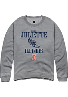 Shawn Juliette  Rally Illinois Fighting Illini Mens Graphite NIL Sport Icon Track Long Sleeve Crew..