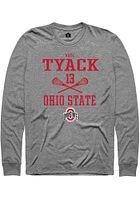 Kate Tyack  Ohio State Buckeyes Graphite Rally NIL Sport Icon Long Sleeve T Shirt