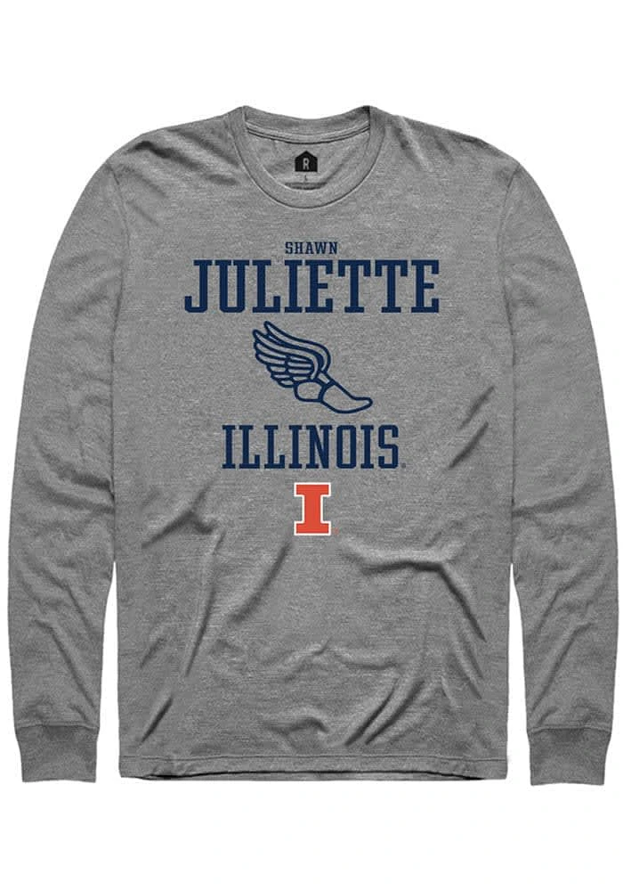 Shawn Juliette Illinois Fighting Illini Graphite Rally NIL Sport Icon Track Long Sleeve T Shirt