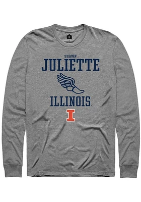 Shawn Juliette  Illinois Fighting Illini Graphite Rally NIL Sport Icon Track Long Sleeve T Shirt