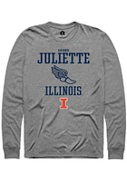 Shawn Juliette  Illinois Fighting Illini Graphite Rally NIL Sport Icon Track Long Sleeve T Shirt