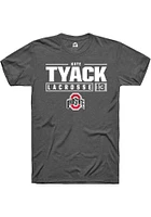 Kate Tyack  Ohio State Buckeyes Dark Grey Rally NIL Stacked Box Short Sleeve T Shirt