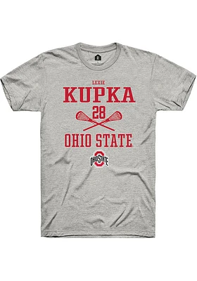 Lexie Kupka  Ohio State Buckeyes Ash Rally NIL Sport Icon Short Sleeve T Shirt