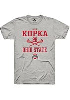 Lexie Kupka  Ohio State Buckeyes Ash Rally NIL Sport Icon Short Sleeve T Shirt