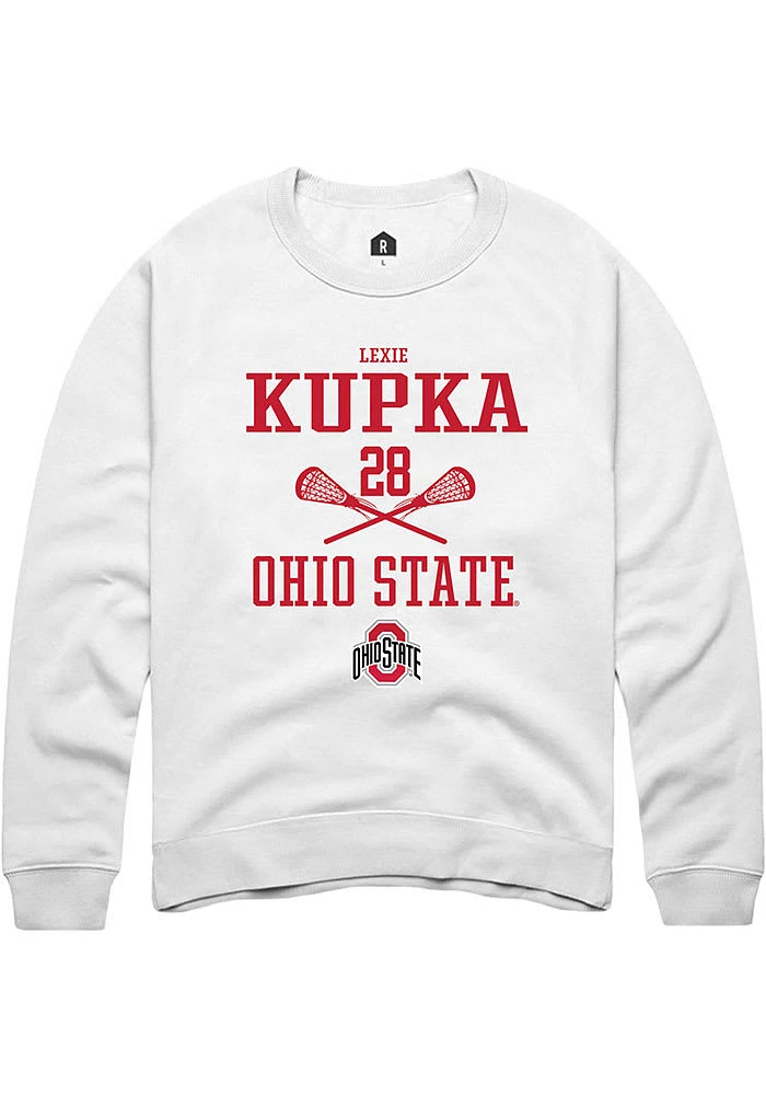 Lexie Kupka Rally Ohio State Buckeyes Mens NIL Sport Icon Long Sleeve Crew Sweatshirt