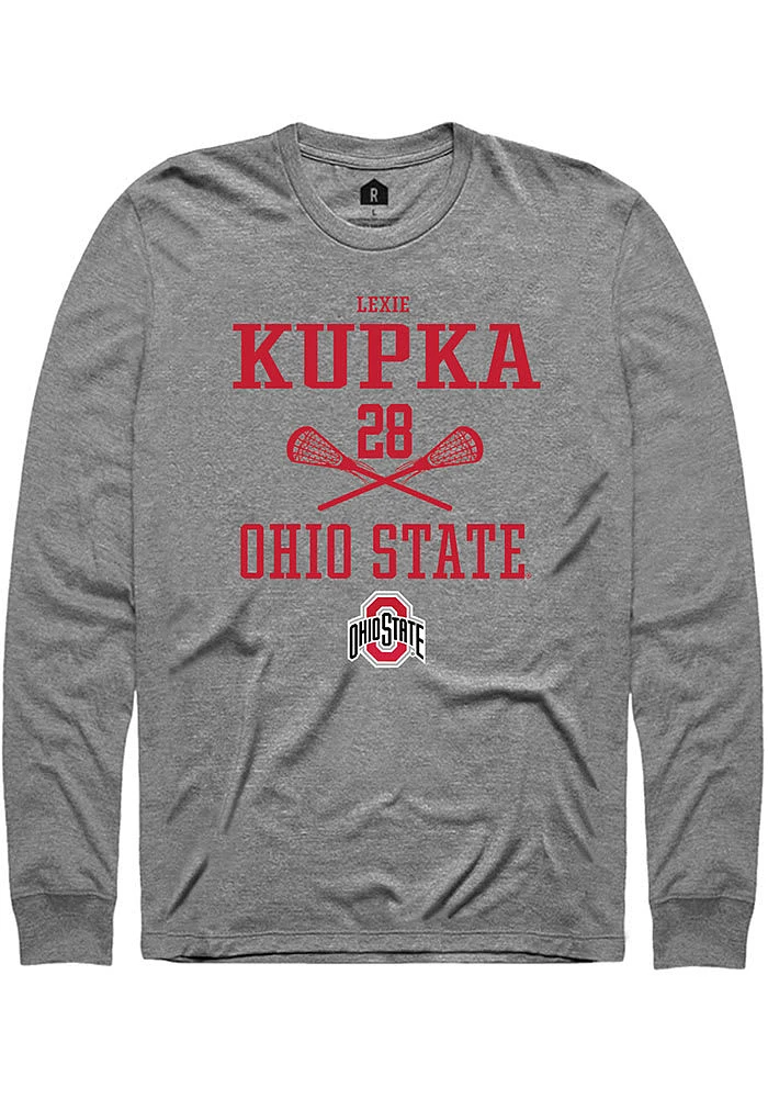 Lexie Kupka  Ohio State Buckeyes Graphite Rally NIL Sport Icon Long Sleeve T Shirt