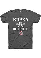 Lexie Kupka  Ohio State Buckeyes Dark Grey Rally NIL Sport Icon Short Sleeve T Shirt