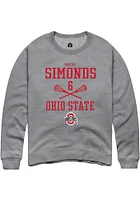 Maeve Simonds  Rally Ohio State Buckeyes Mens Graphite NIL Sport Icon Long Sleeve Crew Sweatshir..