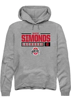 Maeve Simonds  Rally Ohio State Buckeyes Mens Graphite NIL Stacked Box Long Sleeve Hoodie