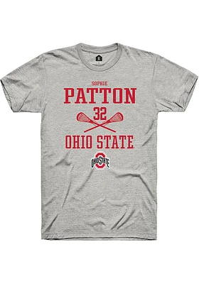 Sophie Patton  Ohio State Buckeyes Ash Rally NIL Sport Icon Short Sleeve T Shirt