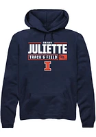 Shawn Juliette  Rally Illinois Fighting Illini Mens Navy Blue NIL Stacked Box Track Long Sleeve Ho..