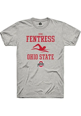 Erin Fentress  Ohio State Buckeyes Ash Rally NIL Sport Icon Short Sleeve T Shirt