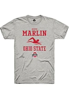 Krista Marlin  Ohio State Buckeyes Ash Rally NIL Sport Icon Short Sleeve T Shirt