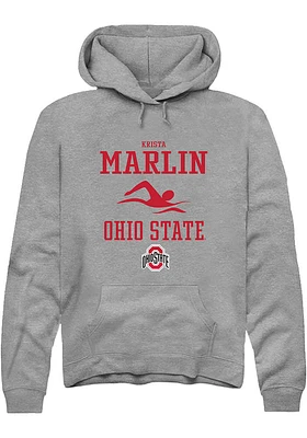 Krista Marlin  Rally Ohio State Buckeyes Mens Graphite NIL Sport Icon Long Sleeve Hoodie