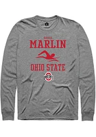 Krista Marlin  Ohio State Buckeyes Graphite Rally NIL Sport Icon Long Sleeve T Shirt