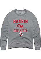 Mia Rankin  Rally Ohio State Buckeyes Mens Graphite NIL Sport Icon Long Sleeve Crew Sweatshirt