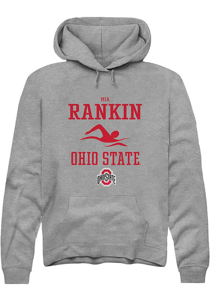 Mia Rankin  Rally Ohio State Buckeyes Mens Graphite NIL Sport Icon Long Sleeve Hoodie