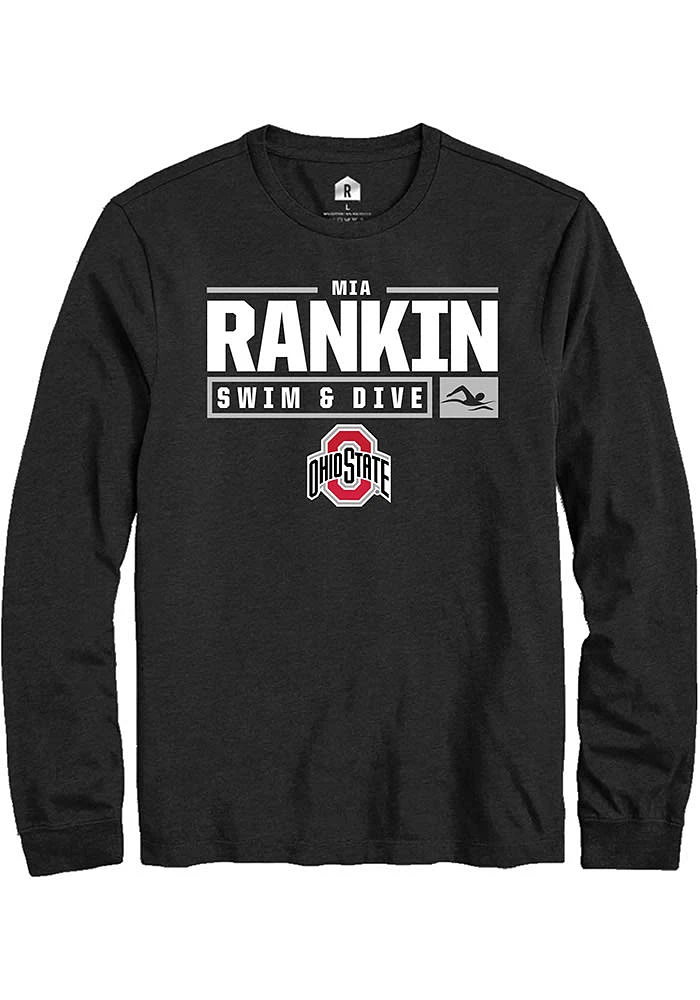 Mia Rankin Ohio State Buckeyes Rally NIL Stacked Box Long Sleeve T Shirt