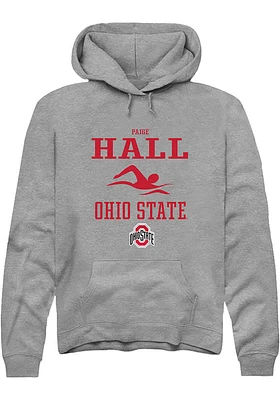 Paige Hall  Rally Ohio State Buckeyes Mens Graphite NIL Sport Icon Long Sleeve Hoodie