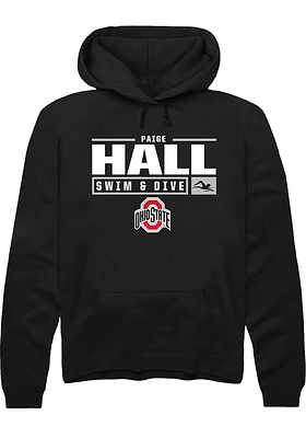 Paige Hall Rally Ohio State Buckeyes Mens NIL Stacked Box Long Sleeve Hoodie