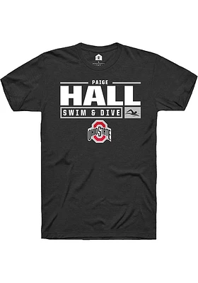 Paige Hall Ohio State Buckeyes Rally NIL Stacked Box Short Sleeve T Shirt