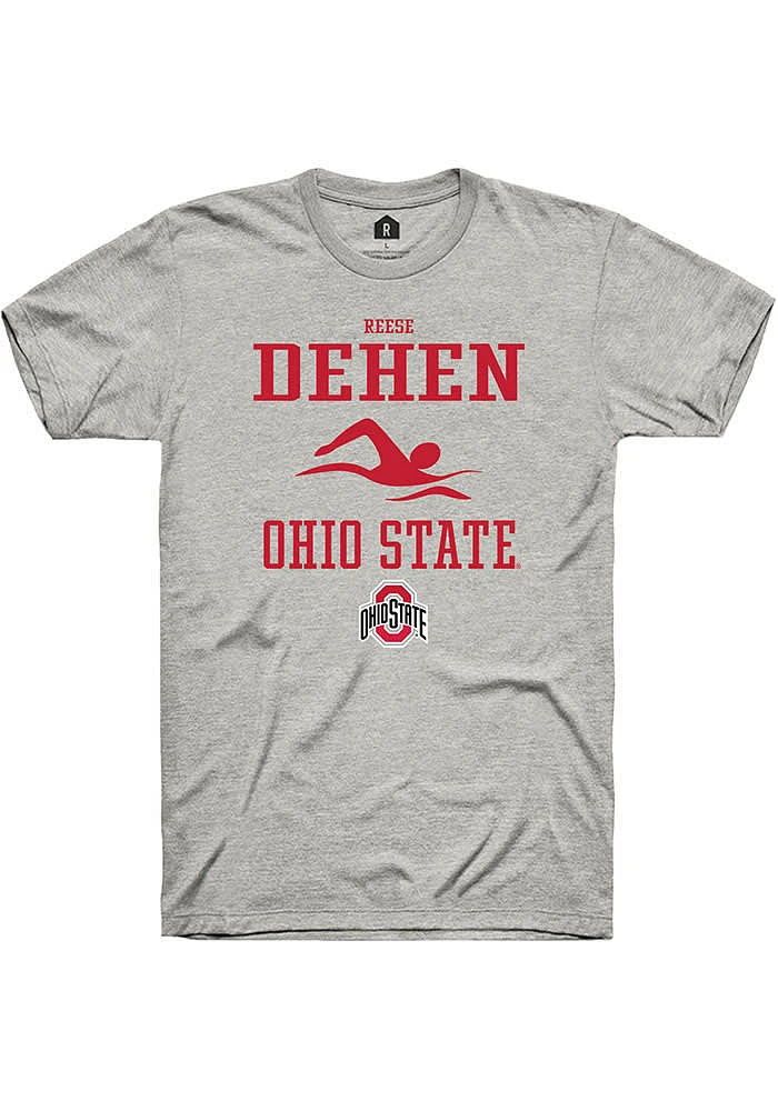 Reese Dehen  Ohio State Buckeyes Ash Rally NIL Sport Icon Short Sleeve T Shirt