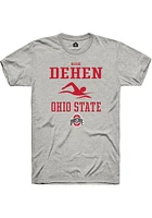 Reese Dehen  Ohio State Buckeyes Ash Rally NIL Sport Icon Short Sleeve T Shirt