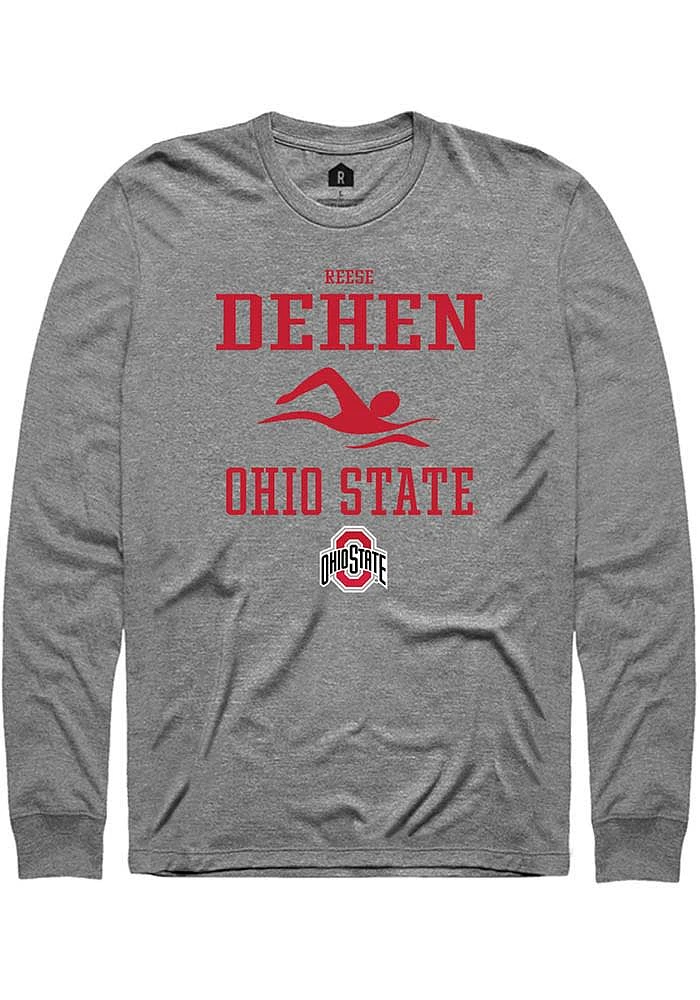 Reese Dehen  Ohio State Buckeyes Graphite Rally NIL Sport Icon Long Sleeve T Shirt