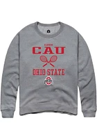 Alessia Cau  Rally Ohio State Buckeyes Mens Graphite NIL Sport Icon Long Sleeve Crew Sweatshirt