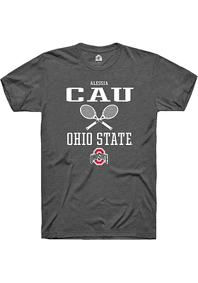 Alessia Cau  Ohio State Buckeyes Dark Grey Rally NIL Sport Icon Short Sleeve T Shirt