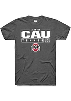 Alessia Cau  Ohio State Buckeyes Dark Grey Rally NIL Stacked Box Short Sleeve T Shirt