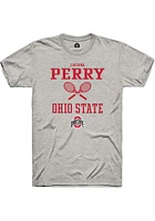 Luciana Perry  Ohio State Buckeyes Ash Rally NIL Sport Icon Short Sleeve T Shirt