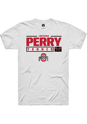 Luciana Perry Ohio State Buckeyes Rally NIL Stacked Box Short Sleeve T Shirt