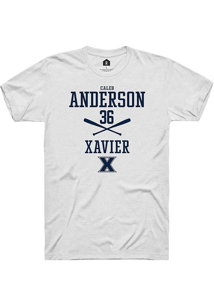 Caleb Anderson  Xavier Musketeers White Rally NIL Sport Icon Short Sleeve T Shirt