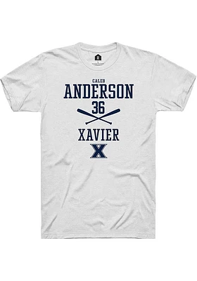 Caleb Anderson  Xavier Musketeers White Rally NIL Sport Icon Short Sleeve T Shirt