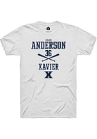 Caleb Anderson  Xavier Musketeers White Rally NIL Sport Icon Short Sleeve T Shirt