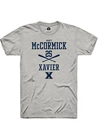 Matt McCormick  Xavier Musketeers Ash Rally NIL Sport Icon Short Sleeve T Shirt