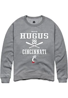 Griffin Hugus  Rally Cincinnati Bearcats Mens Graphite NIL Sport Icon Long Sleeve Crew Sweatshir..