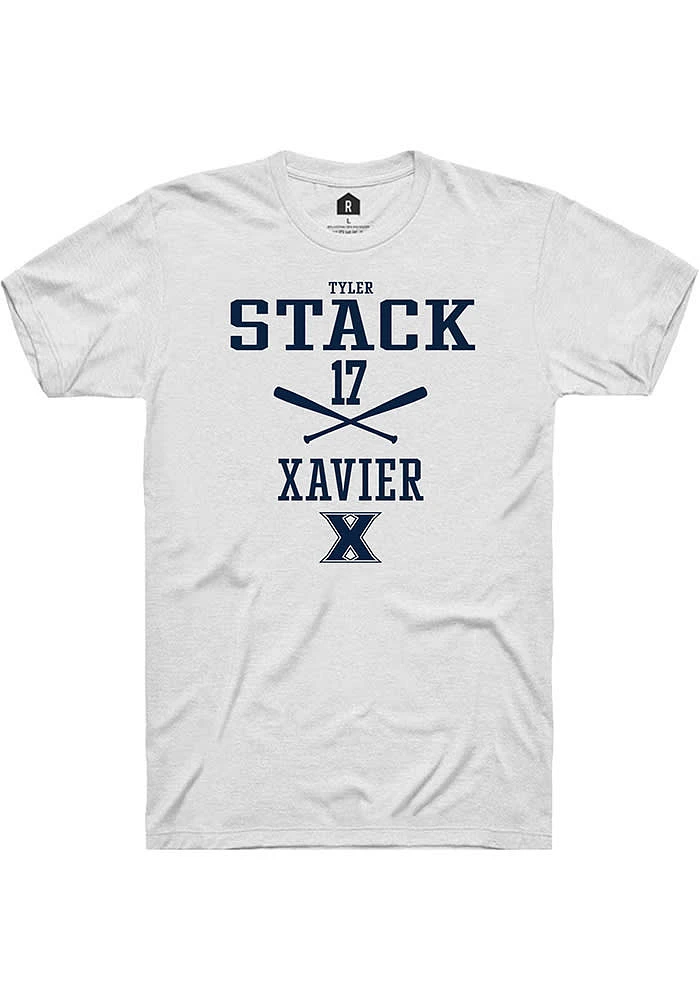 Tyler Stack  Xavier Musketeers White Rally NIL Sport Icon Short Sleeve T Shirt