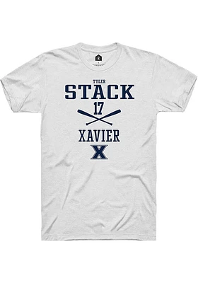 Tyler Stack  Xavier Musketeers White Rally NIL Sport Icon Short Sleeve T Shirt