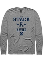 Tyler Stack  Xavier Musketeers Graphite Rally NIL Sport Icon Long Sleeve T Shirt