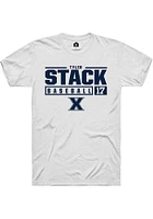 Tyler Stack  Xavier Musketeers White Rally NIL Stacked Box Short Sleeve T Shirt