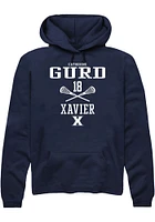 Catherine Gurd  Rally Xavier Musketeers Mens Navy Blue NIL Sport Icon Long Sleeve Hoodie