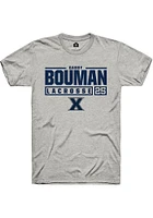 Gabby Bouman  Xavier Musketeers Ash Rally NIL Stacked Box Short Sleeve T Shirt